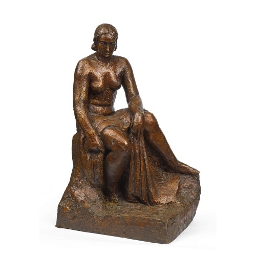 René COLLAMARINI (1904-1983) - Baigneuse assise - Sculpture Style 