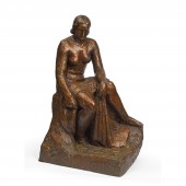 René COLLAMARINI (1904-1983) - Baigneuse assise