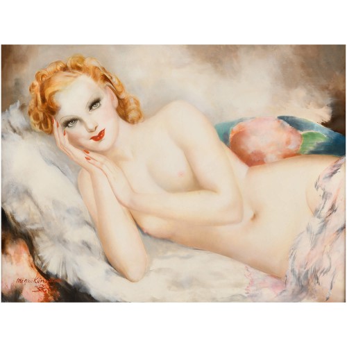 Miçao KÔNO (1876-1954) - Nu féminn allongé - Tableaux et dessins Style 