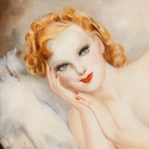 Tableaux et dessins Tableaux du XXe siècle - Miçao KÔNO (1876-1954) - Nu féminn allongé