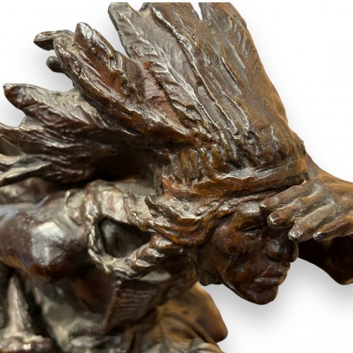 Sculpture Sculpture en Bronze - Ulpiano CHECA Y SANZ (1860-1916) - Chef Indien à cheval