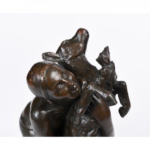Gilbert PRIVAT (1892-1969) - Jeune femme jouant avec une chèvre - Galerie Paris Manaus