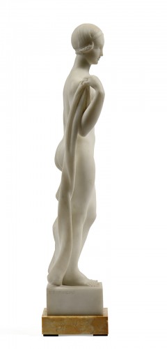 François-Emile POPINEAU (1887-1951) - "Nu au Drapé" - Sculpture Style 