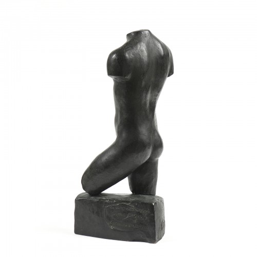 Louis-Eugène DEJEAN (1872-1953) - Torse d'homme - Sculpture Style 