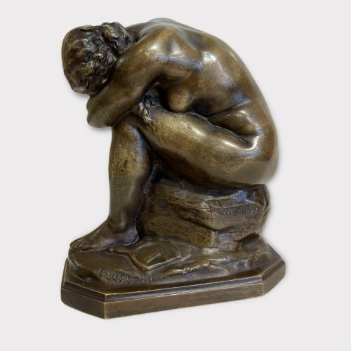 Jules DALOU (1838-1902) - Le Miroir Brisé (The Broken Mirror) - Sculpture Style 