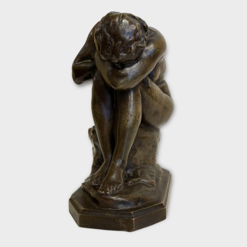 Sculpture Sculpture en Bronze - Jules DALOU (1838-1902) - Le Miroir Brisé