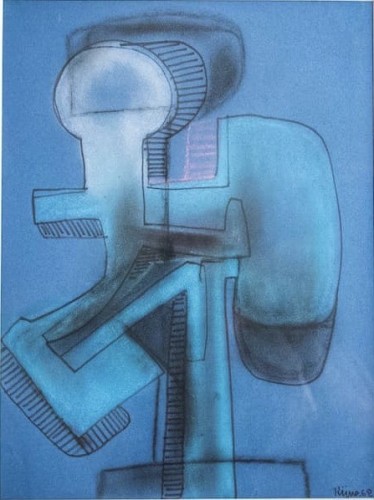Ladislas Kijno (1921-2012) - Composition - Tableaux et dessins Style Années 50-60