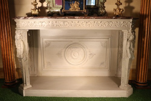 Grey Lacquered Wood Console - 