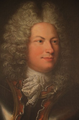 Portrait représentant un homme en armure - Tableaux et dessins Style Louis XIV
