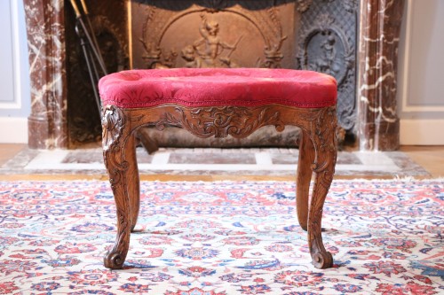 French Regence - Set of four ash wood stools