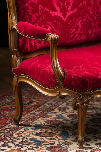Très grand canapé estampillé Jean Etienne Saint-Georges - Sièges Style Louis XV