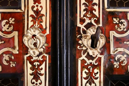 Mobilier Bibliothéque, vitrine - Bibliothèque en marqueterie Boulle