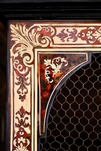 XVIIIe siècle - Bibliothèque en marqueterie Boulle