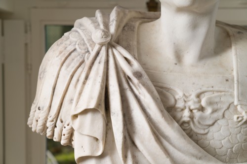 Buste d'empereur romain vers 1700 - Sculpture Style Louis XIV