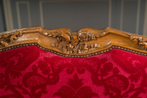 Très grand canapé estampillé Jean Etienne Saint-Georges - Sièges Style Louis XV