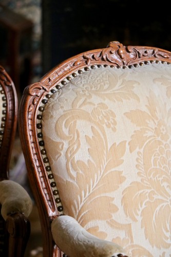Seating  - Suite of four armchairs stamped Tilliard