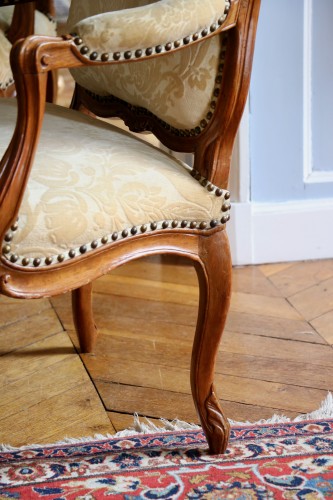 18th century - Suite of four armchairs stamped Tilliard