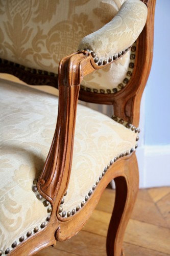 Antiquités - Suite of four armchairs stamped Tilliard