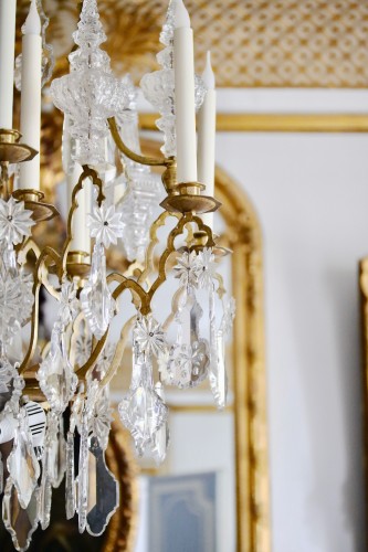 Grand lustre à 16 bras de lumière en cristal - Louis XV
