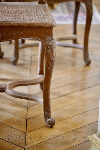 Seating  - Set of eight Regence caned chairs