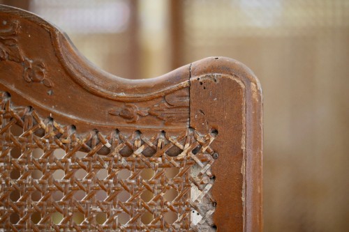 Ensemble de huit chaises cannées d'époque Régence - Galerie Pellat de Villedon