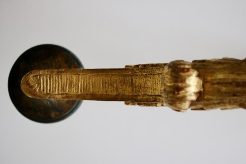 Lustre en bois doré à six bras de lumière - Louis XIV