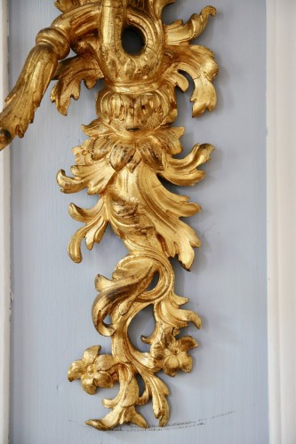 Pair of ormolu sconces in Boulle style - 