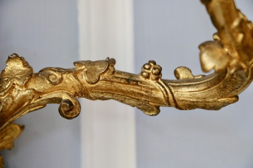 Régence - Paire d'appliques en bronze doré au modèle de Boulle