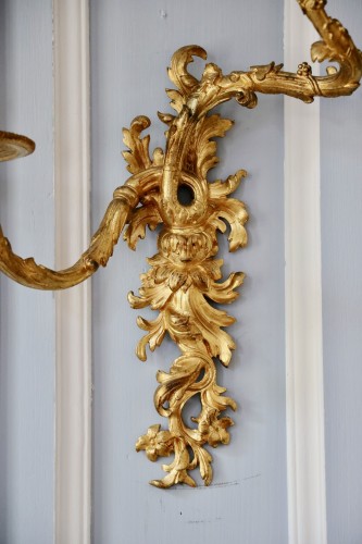 Antiquités - Pair of ormolu sconces in Boulle style