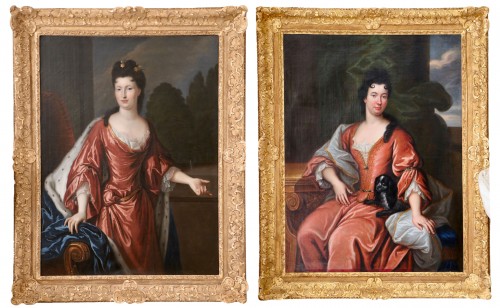 Paire de portraits d'Anne-Marie Beuzelin de Bosmelet et Renée Bouthillier de Chavigny