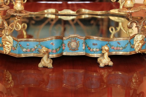 Surtout peint muni de huit bras de lumière - Objet de décoration Style Louis XV