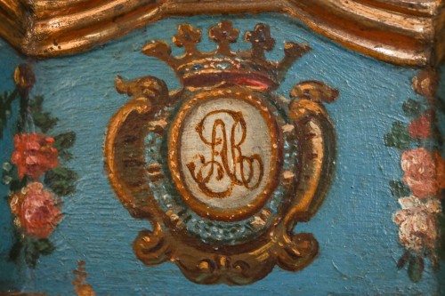 Louis XV - Surtout peint muni de huit bras de lumière