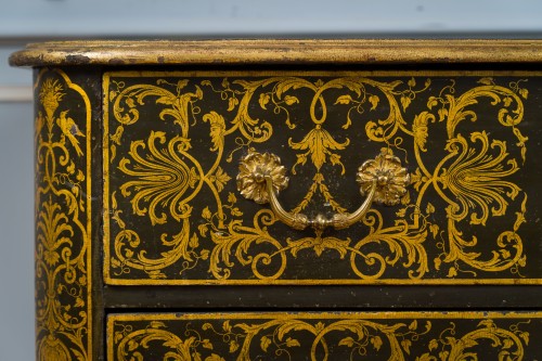 Rare commode with Bérain-style decoration in imitation of Boulle marquetry - 