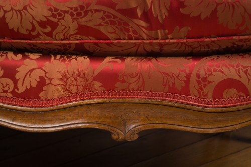 Paire de bergères à la Reine Louis XV estampillée Jacques Pierre Letellier - Galerie Pellat de Villedon