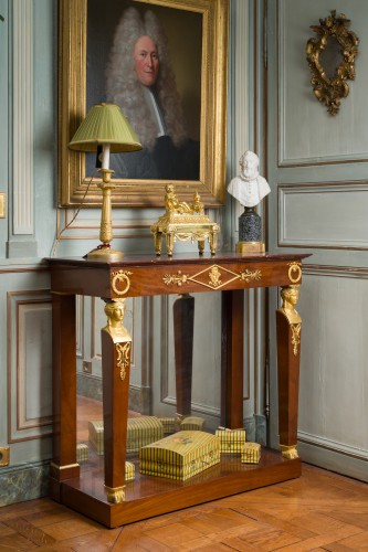 Empire - Paire de tables consoles estampillée Bernard Molitor