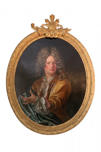 Portrait d’homme au drapé vert attribué à André BOUYS (1656-1740)