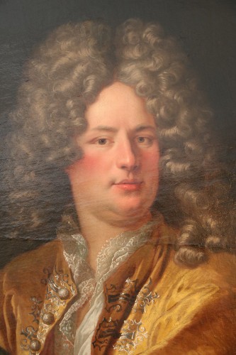 Portrait d’homme au drapé vert attribué à André BOUYS (1656-1740) - Galerie Pellat de Villedon