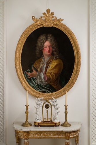 XVIIIe siècle - Portrait d’homme au drapé vert attribué à André BOUYS (1656-1740)