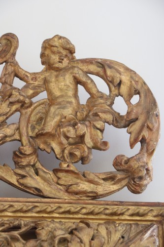 Miroir italien du début XVIIIe - Galerie Pellat de Villedon
