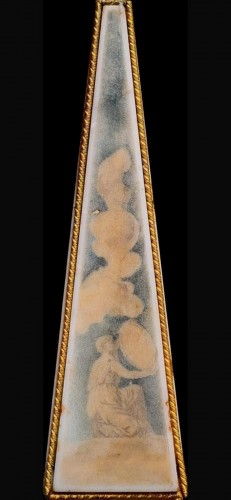 Louis XVI - Pendule obélisque Louis XVI signée Bourdier
