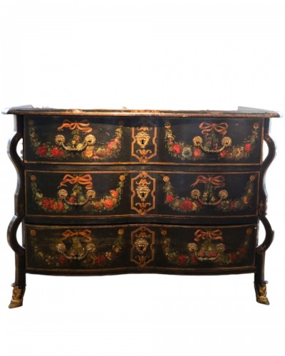 Commode laquée d'époque Louis XIV