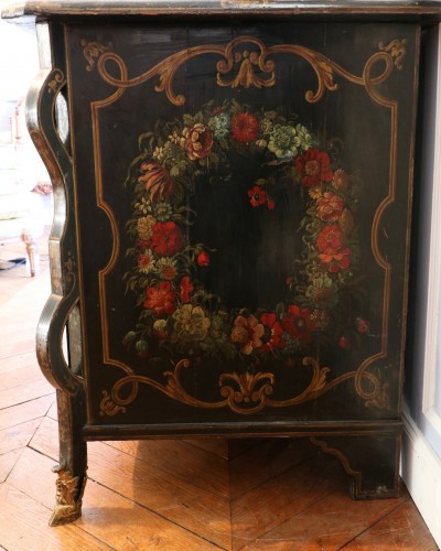 Antiquités - Commode laquée d'époque Louis XIV