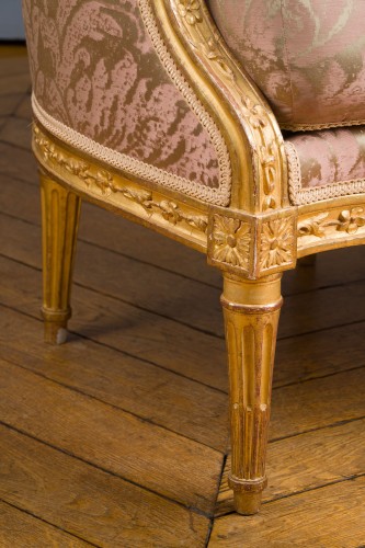 Paire de bergères Louis XVI, estampillée Antoine Gailliard - Louis XVI