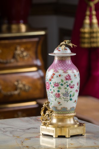 Paire de vases en porcelaine de Chine - Objet de décoration Style Louis XVI