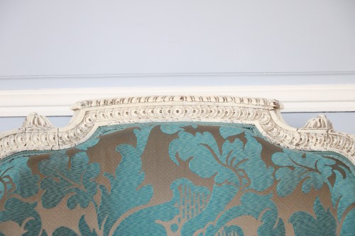 Paire de bergères à dossier en chapeau de gendarme d'époque Louis XVI - Louis XVI