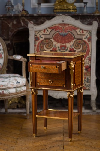 Furniture  - Louis XVI Period Side Table by Philippe-Claude Montigny