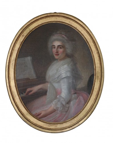 Portrait d'une pianiste, attribué à Jean-François Marie Bellier (1745-1836) 