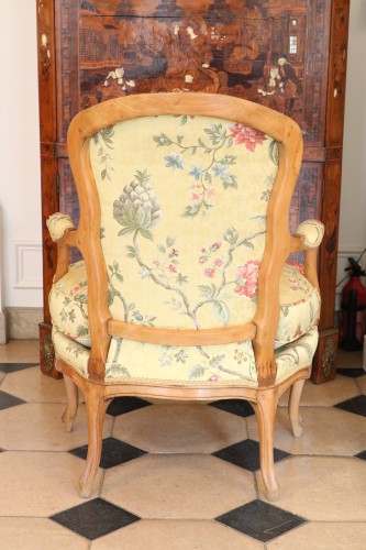 Paire de fauteuils Louis XV  estampillée J. Boucault - Galerie Pellat de Villedon
