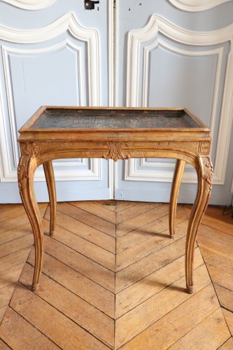 Mobilier  - Table en cabaret d'époque Louis XV