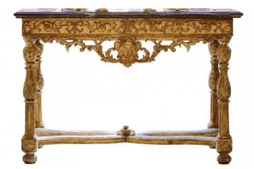 Louis XIV giltwood console table
